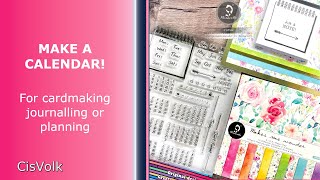 Make a Calendar with journal stamps AlinaCraft [upl. by Lucey]