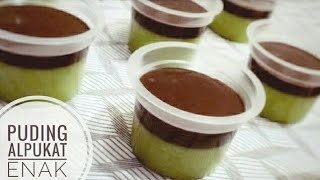 Resep Puding Alpukat Lapis Coklat Lembut dan Enak [upl. by Jehiah]