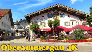 Oberammergau Germany Walking tour 4K [upl. by Nahtanohj]