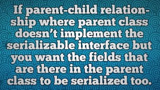 Serialization in Java with writeObject and readObject methods  Serialization with inheritance [upl. by Asillam]