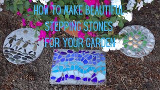 HOW TO MAKE  CONCRETE STEPPING STONES  full tutorial [upl. by Nerb]