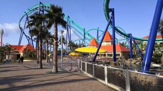 Acrobat Roller Coaster  Nagashima Spa Land Japan  Off Ride Multiple Views [upl. by Gillette]