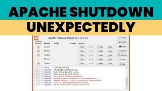 Error Apache Shutdown Unexpectedly  2024   SOLVED 100 [upl. by Trescha]