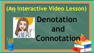 DENOTATIONS amp CONNOTATIONS  English Lesson [upl. by River75]