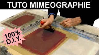 Ancêtre de la risographie  la miméographie tuto 100  DIY [upl. by Libbna]