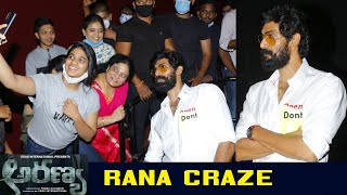 Rana Craze At Aranya Movie Premiere Show  IndiaGlitz Telugu Movies [upl. by Yrol]