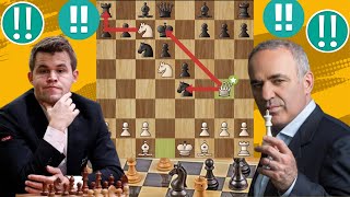 Aggressive chess Game  61 By Garry Kasparov vs Magnus Carlsen [upl. by Nallad]