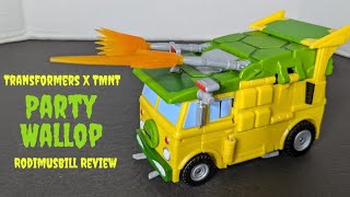 COWABUNGA Transformers TMNT 2024 Collaborative Party Wallop Figure  Rodimusbill Review [upl. by Atter]