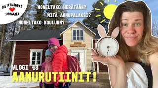 AAMURUTIINIT LAPISSA  PALUU KOULUARKEEN vaihtovuosisodankylässä vlogi 48 [upl. by Aikym]