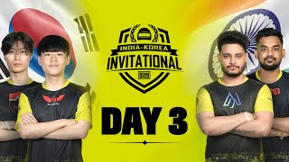 HINDI BGMI INDIA  KOREA INVITATIONAL  DAY 3 [upl. by Nyroc177]