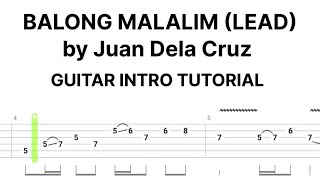 INTRO LEAD Balong Malalim by Juan Dela Cruz Easy Guitar Intro Tab Tutorial Pinoy Rock OPM [upl. by Kcirdderf]