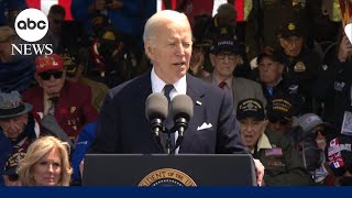 President Biden speaks in Normandy marking the 80th anniversary of DDay [upl. by Zinah]