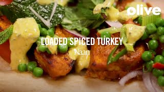 How to make Loaded spiced turkey naan [upl. by Oelak581]