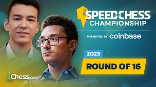 Speed Chess Championship 2023 Round of 16  Fabiano v Nodirbek Wholl Win Shorter Formats coinbase [upl. by Emmalyn]