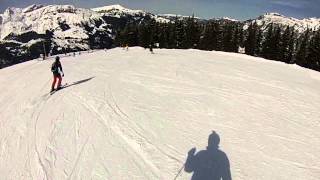 Ski  Lauberhorn Abfahrt  black slope 45  Kleine Scheidegg [upl. by Aleunamme519]