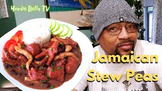 How to make JAMAICAN STEW PEAS WITH PIGTAILS AND CHICKEN FOOT  AUTHENTIC JAMAICAN STEW PEAS RECIPE [upl. by Suki]