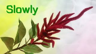 ABC TV  How To Make Burgundy Amaranth Flower Slowly Craft Tutorial [upl. by Miki294]