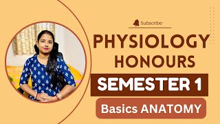 Physiology Honours  Basic ANATOMY  Anatomical terminology  PHYSIOLOGY HONOURS SEMESTER 1 [upl. by Mur]