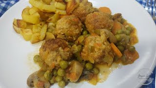 ALBÓNDIGAS A LA JARDINERA buenísimas y fáciles con Olla GM [upl. by Filler]