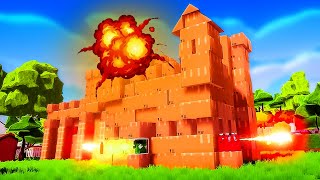 Massive CARDBOARD CASTLE Destruction in Cartonfall Fortress [upl. by Damali973]