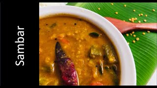 Easy and Tasty Kerala Traditional Sadya Style Sambar । How to make sambar [upl. by Latea]