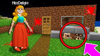 TROLLÉ y ¡ME ESCONDI DE MISS DELIGHT 😂 Bebe Noob EL ESCONDITE en MINECRAFT [upl. by Trimble]