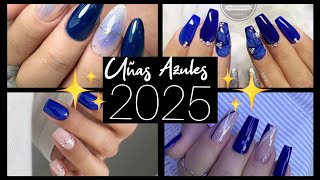 UÑAS AZULES 20242025 UÑAS EN TENDENCIA 💅🏻unas2020 uñasdemoda uñasdecoradas uñasentendencia2024 [upl. by Os]