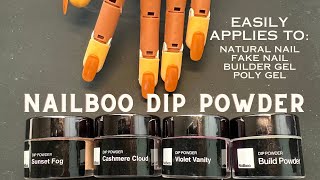 How to Apply Nailboo Dip Powder on Fake Nails  Practice Hand [upl. by Aldarcy435]