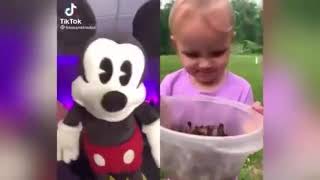 Tiktok Mickey Mouse Reacts TRY NOT TO LAUGH CHALLENGE HassanKhadair [upl. by Napoleon]