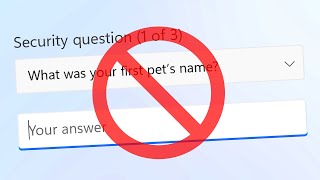 Avoid Windows Security Questions they are NOT safe [upl. by Kenway]