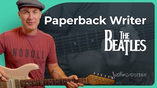 Paperback Writer by The Beatles  Guitar Lesson [upl. by Clair]