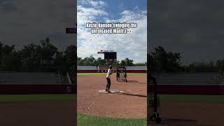 Right into the bleachers 👋 teamrawlings softball [upl. by Nwahsak]