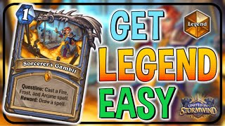 EASY LEGEND with Quest Mage  Hearthstone  United in Stormwind [upl. by Ahtelrac]