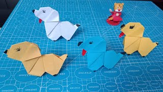 Origami handmade DIY  Paper little dog  Cachorro de paper 紙の子犬 折り紙を折る कागज कुत्ता कागज फोल्डिंग [upl. by Neill]