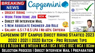 Capgemini OFF Campus Drive 2023 20222018 Batch Capgemini Jobs For Freshers Capgemini Latest Hiring [upl. by Winston465]