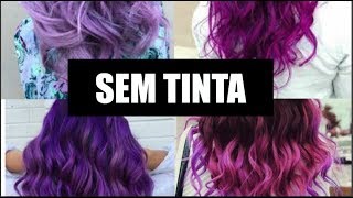 COMO PINTAR CABELO DE ROXO SEM TINTANOVO ROSA [upl. by Efrem424]