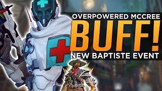 Overwatch Overpowered McCree BUFF  NEW Baptiste Event SKIN [upl. by Aikem]