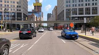 Downtown Detroit Police Chase On Woodward Avenue  Detroit Michigan [upl. by Conant]