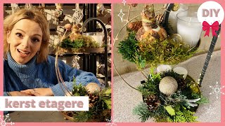 KERSTSTUK  ADVENTSSTUK Etagere  Kerst bloemstuk 6  Cursus Bloemschikken 123  Carlein Tukkers [upl. by Lune250]