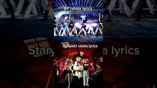 Blackpink Vs Straykid ratatata Lyrics blackpink straykids shorts kpop [upl. by Hgielyak]