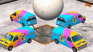 Beamng drive  Giant chain vs Giant Ball crashes [upl. by Irotal283]