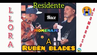 😱Residente le dedica un mensaje a Rubén blades latín Grammy 😭 residente homenaje a Rubén blades [upl. by Nanete909]