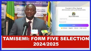 TAMISEMI FORM FIVE SELECTION 20242025 MAJINA YA WANAFUNZI WALIOCHAGULIWA KUJIUNGA KIDATO CHA TANO [upl. by Vinn65]