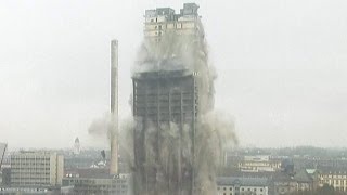 Frankfurt Tower Blown Up In Europes Biggest Ever Controlled Explosion [upl. by Batchelor]