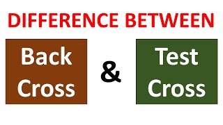 Difference Between Back Cross and Test cross  Back cross Vs Test cross  ABT Gurukul [upl. by Ahsienor]