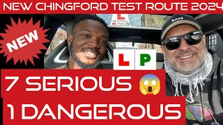 7 Serious 1 Dangerous New Chingford Test Route  Driving Fail [upl. by Thilde798]