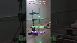 Medium Qurtz eutectic ytterbiumcopperalloy green sparks experiment physics science [upl. by Gabby]