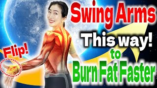 Swing Arms This Way to Boost Metabolism Remove Back Pain and Create Beautiful Younger Looking Back [upl. by Eiramik]