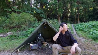 【ソロキャンプ♯33】まるでサウナな軍幕キャンプA military camp that feels like a saunahottentポーランド軍幕winnerwell薪ストーブ [upl. by Arrim]