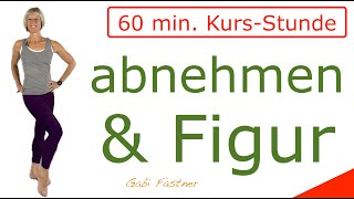 ⏰60 min Kursstunde abnehmen amp Figur straffen  ca 500 Kcal verbrennen 3200 Schritte ohne Geräte [upl. by Mafala]